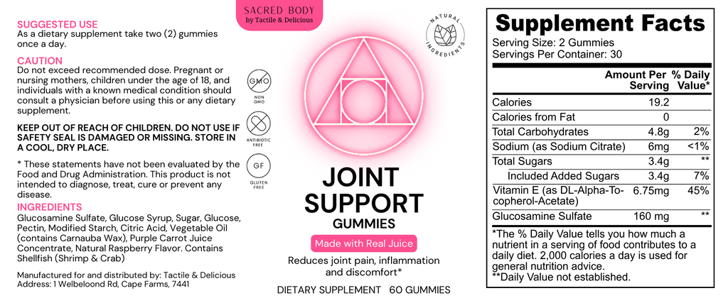 Sacred Body Joint Support Gummies